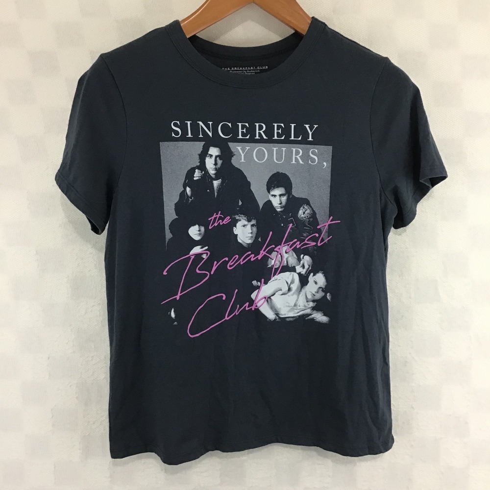 Hybrid Apparel The Breakfast Club Graphic Tee Charcoal Gray Small 80s Movie Tee